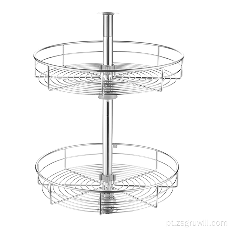 Gavetas de metal armazenamento cesto de gotas de revolvê -las preguiçosas