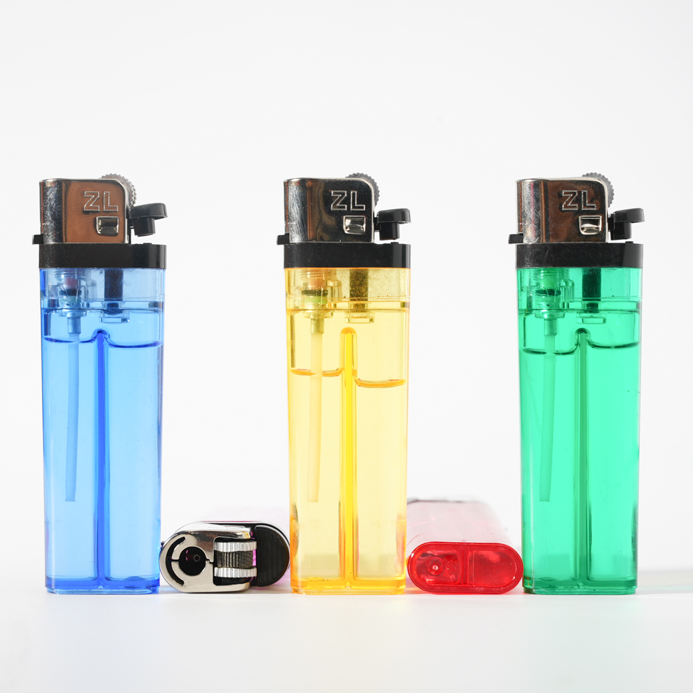 Soft Flame Transparent Five Color Flint Lighter