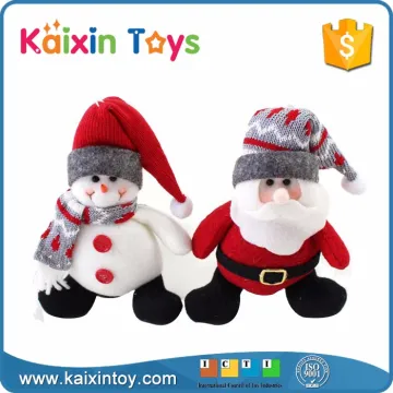 10255300 6 Inch Stuffed Santa Claus Snowman Hanging Outdoor Christmas Decorations