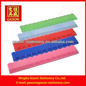 12cm plastic ruler with different colors