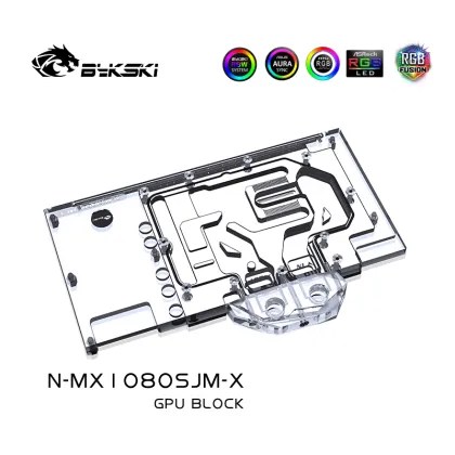 Bykski GPU Water Block for Maxsun GTX1070Ti JetStream Graphics Card - 5V/12V RGB N-MX1080SJM-X