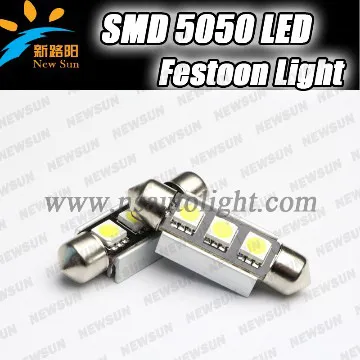 39mm Nonpolarity canbus 5050 3smd 39mm festoon led light bulb