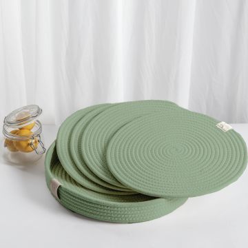 Cotton Rope Round Placemats Non-Slip and Heat Resistant for Perfect Table Decor