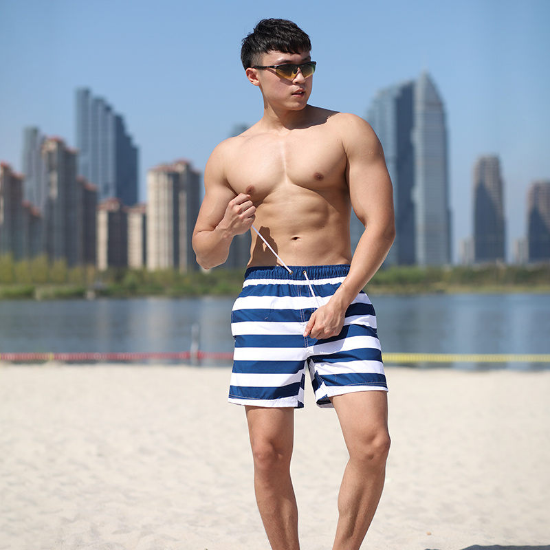 Pantalones cortos de natación para hombre con estampado digital de poliéster 140GSM