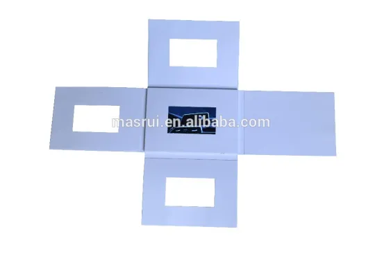 special design with turn pages to change video play video brochure