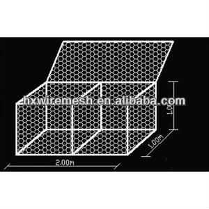 Woven hexagonal wire galvanized gabion mesh cage