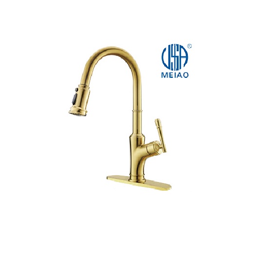 Gold Farmhouse Design Handmade Brass Kitchen Faucet