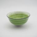 Luxus handbemalte Stil grüne Keramik -Geschirr Porzellan -Abendessen Set