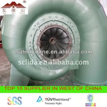 portable turbine generator for medium/small water powered plant