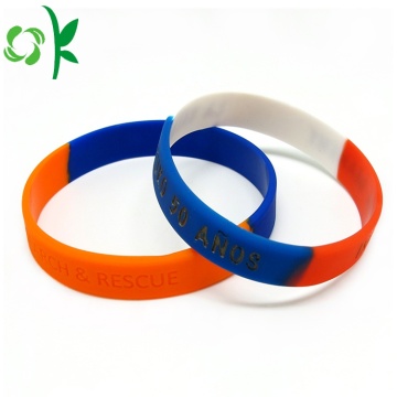 New Type Mixed Color Silicone Wristbands Custom Logo