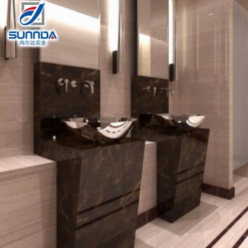Double Loading line stone imitation polished porcelain flooring tiles,porcelanto rose color floor tile good price dubai