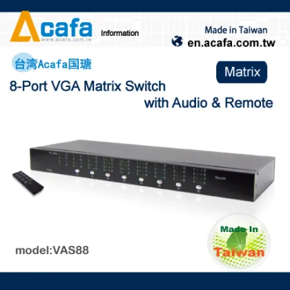 8-Port VGA Matrix Switch with Audio 60m - ACAFA VAS88