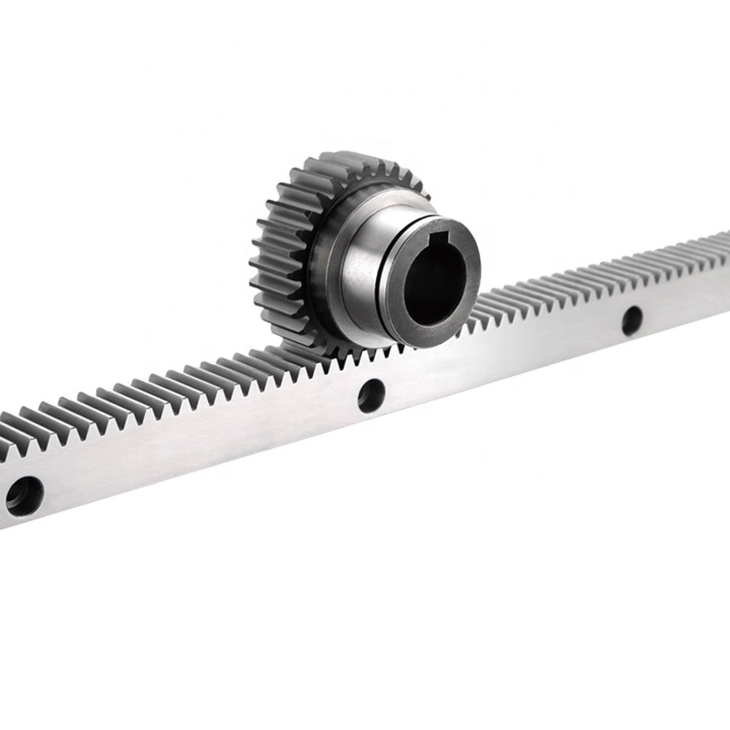 Black Oxide Steel Transmission: Helical Tooth Gear Rack and Pinion System for CNC Machine Linear Motion