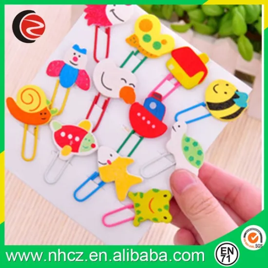 PVC soft bookmark clip creative cartoon cute animal clips