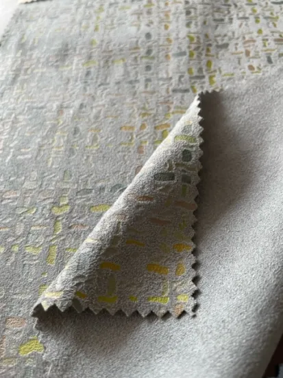 colorful coated knit swede fabric for lady's coat