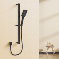 Watermark Matte Black Shower Rail Set