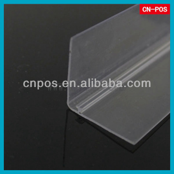 L- type display rail with adhesive tape using