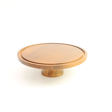 Acacia wood Cake tray With the feet