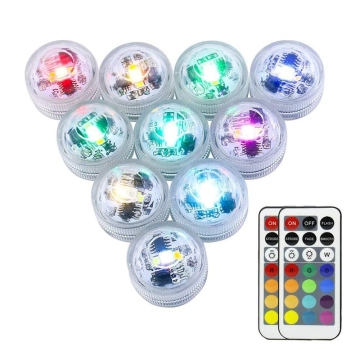 IP68 Waterproof Underwater LED Candle Lights - RGB Submersible Pool/Vase Lamp with Remote Control
