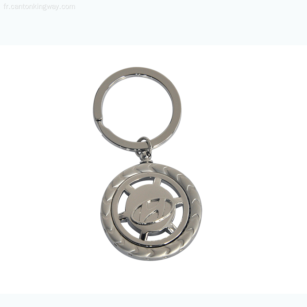 Chain de clé en métal promotionnel avec boussole de marque de voiture
