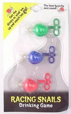 Racing Snails Drinking Game Party Gift