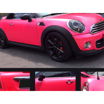 satin metallic pink car wrap vinyl