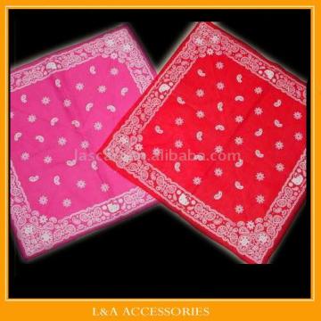 Bandanna cotton floral feather printed handkerchief (c01)