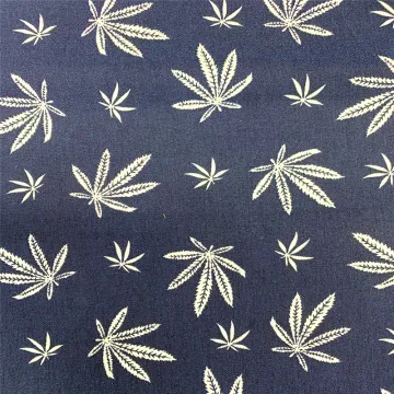 Blue Fashion Print Bengaline Woven Plain Cloth Fabric