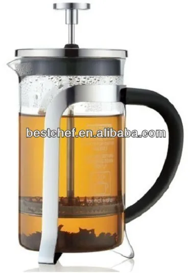 Luxe Coffee maker / Herbal tea jug stainless steel and glass