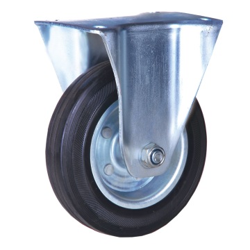 5'' industrial rigid caster with rubber wheel