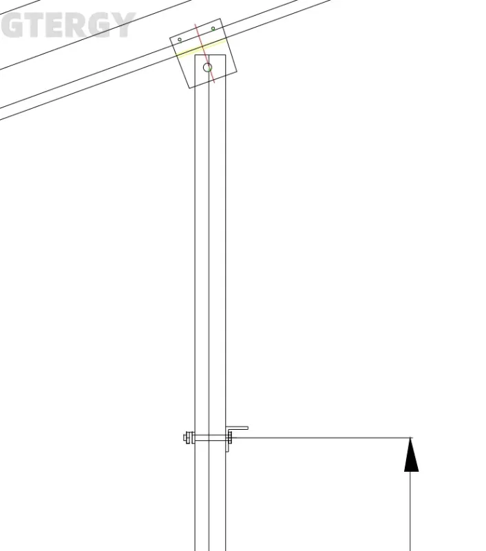 Adjustable Ground Screw Solar PV Mounting Structure