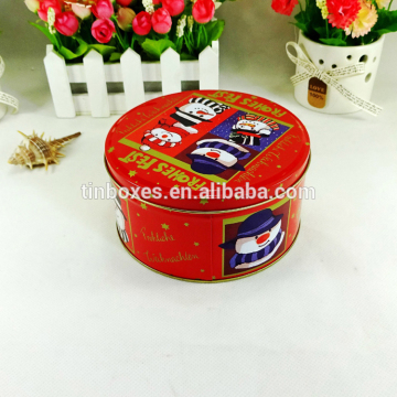 Food safe decorative round cheap nice gift tin can OEM