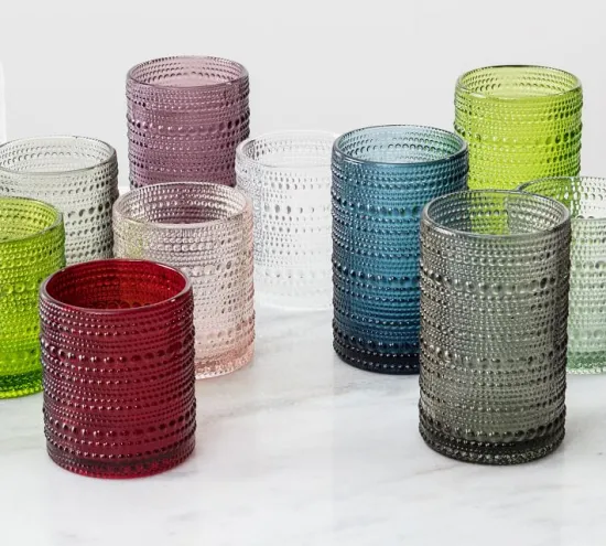 unique design colored highball glass