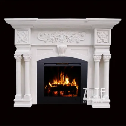 Customized Service Marble antique fireplace accessories