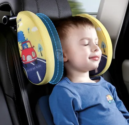 Comfortable Car Seat Side Headrest Pillow for Kids' Travel Sleep