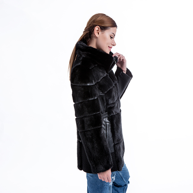 New Model Black Fur Outwear