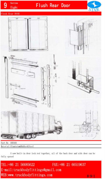 Truck Body Parts Flush Rear Door parts