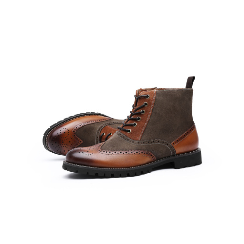 Genuine Leather Canvas upper Men's Boots