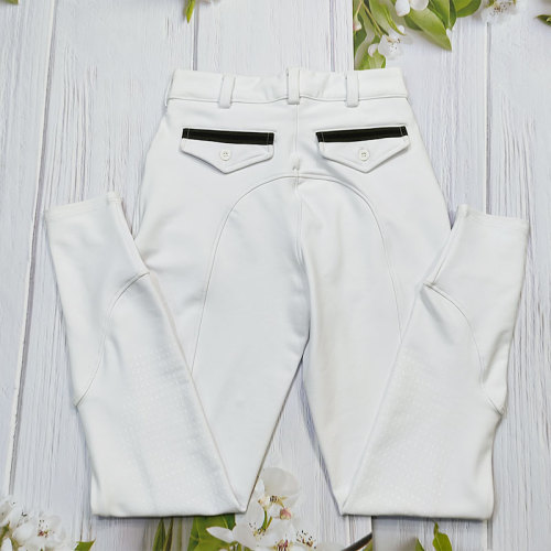 White Little Boy Equestrian Clothing Silicone Breeches