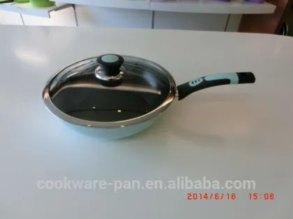 Popular enamel coating wok pan / forged wok