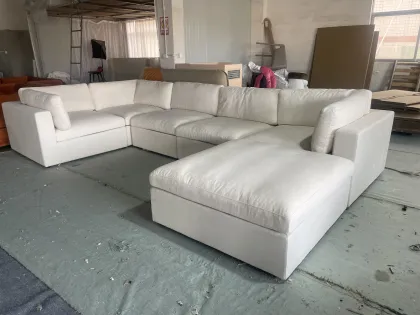 Modern Luxury White Down Cloud Sofa Bed