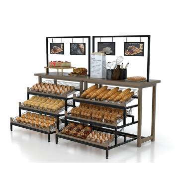 Wooden Bakery Display Shelf for Store