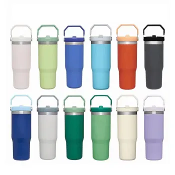 Popular 30 oz Stainless Steel Straw Cup with Handle for Outdoor Sports