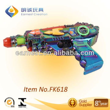 Plastic B/O gun with light and music for kid