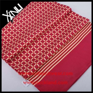 New Design Screen Print Chinese Scarf For Silk Men's