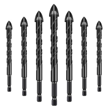 7-teilige Hex-Schaft-Kreuzkarbid-Spitze Keramik-, Glas- und Fliesenbohrer-Bit-Set