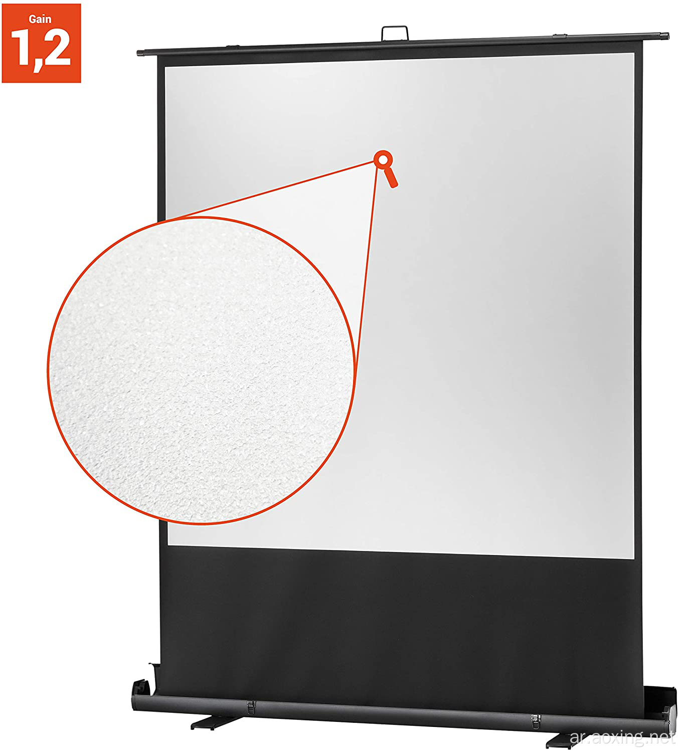 160 × 120 سم سحب شاشة إسقاط محمولة من الزجاج