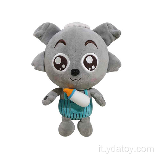 Grazioso bambino peluche piccolo grigio grigio