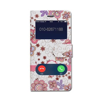 Window view pu leather flip cover for samsung 7100,for galaxy 7100 case