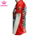 Suitable Customizable Red Men Rugby Shirts